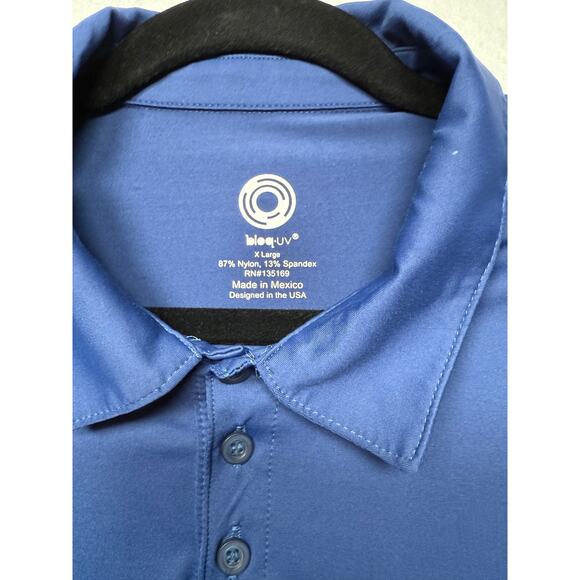Bloq UV Men's Collared Polo Shirt, Size XL, SPF, Performance, Sun Protection - Picture 2 of 5